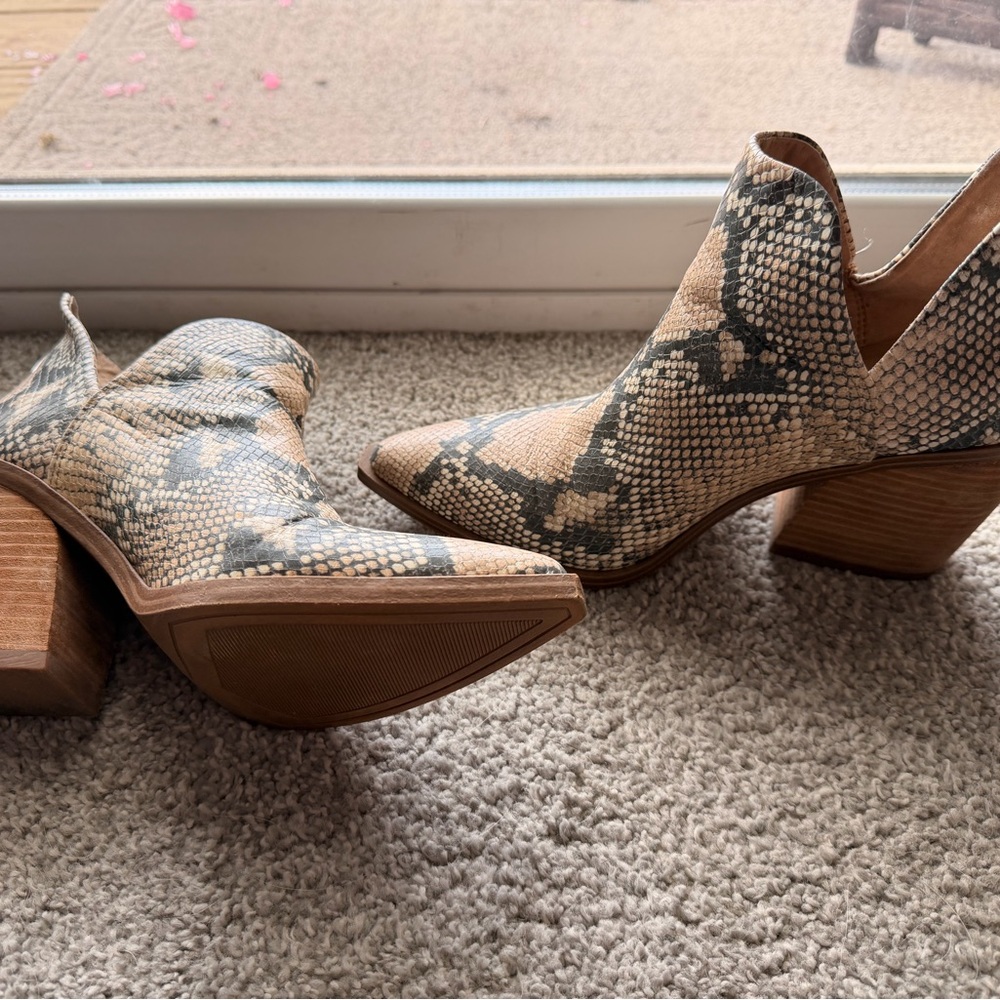 Steve Madden Snakeskin Ankle Booties